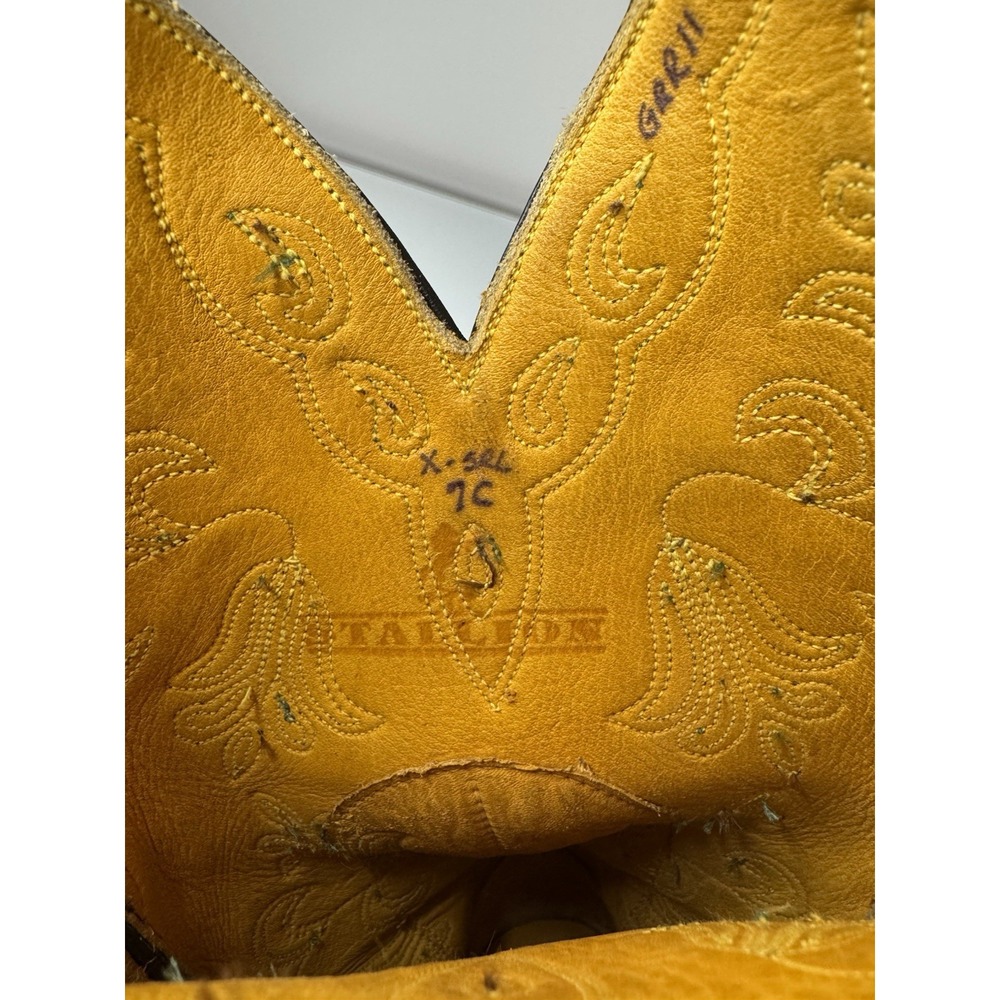 Women's Stallion Lilly Cowgirl Cowboy Western Boots Size 7 C X-5RL Hand Made - Picture 11 of 16